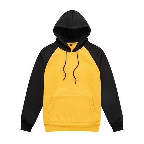 

men's hoodies & sweatshirts hoodie casual sweatshirt basic fall 2021 patchwork harajuku jumper long sleeve fashion streetwear, Black