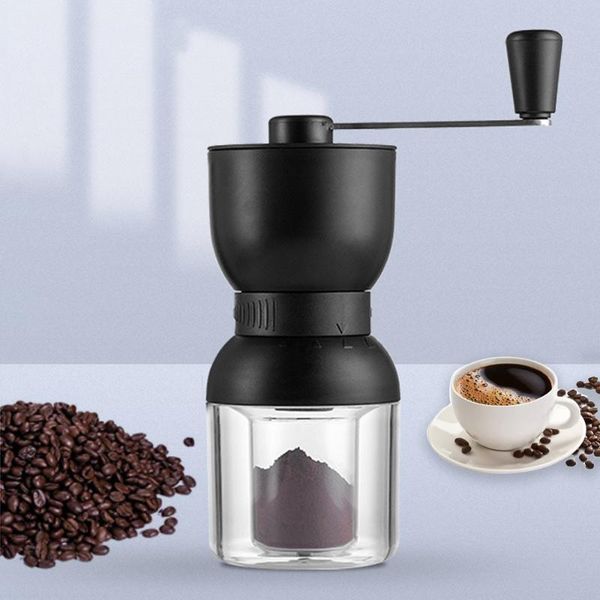 

manual coffee grinders portable grinder with ceramic burrs hand mill four containers adjustable coarseness refillable