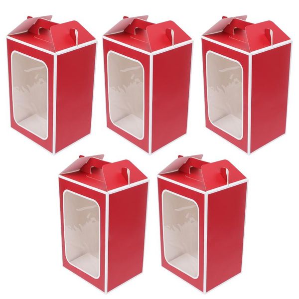 

gift wrap 5pcs christmas open window box handheld packaging