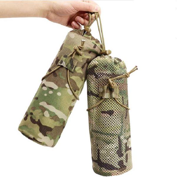 

waist support sun snow molle kettle bag water cup cover extended sundry, Black;gray