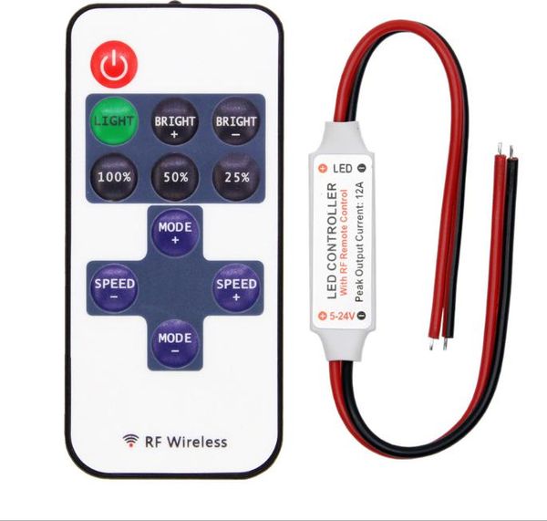 44 tasti telecomando IR LED RGB RGBW controller DC 12V-24V 12A RF Wireless Remote Dimmer 2 porte telecomando RGB per 5050 5630 5730