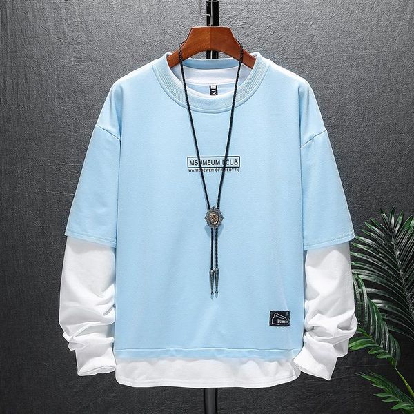 

men's hoodies & sweatshirts long sleeve japan style streetwear patchwork men casual harajuku pullover hoodie 3xl, Black