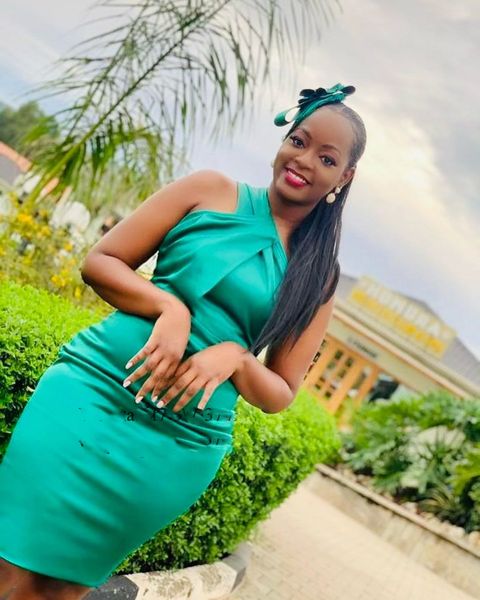 

green short prom dresses high neck mermaid evening formal party gowns, Black