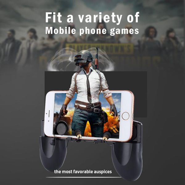 Oyun Denetleyicileri Joysticks W12 L1 R1 Düğmesi Pugb Mobil Denetleyici Ücretsiz Yangın Pubg Joystick Android için Metal /