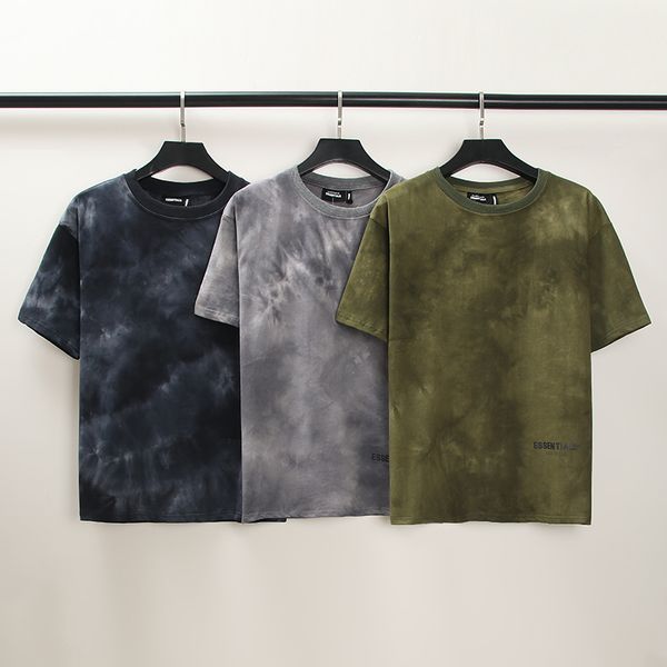 

ce22 p50 fog fear of god short-sleeved vtg solid color bottoming shirt vintage loose simple washed old t-shirt tide, White;black