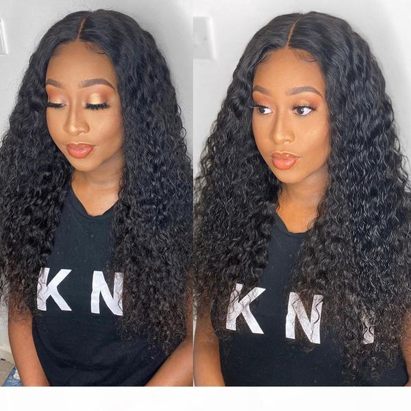 

curly human hair wigs for black women silk lace frontal wig wet wave lace front wig 13x6 180 density remy wig, Black;brown