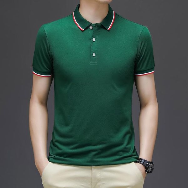 

men's polos summer fashion plain shirt men short sleeve casual t-shirt man with collar quick dry polyester slim fit green red 3xl, White;black