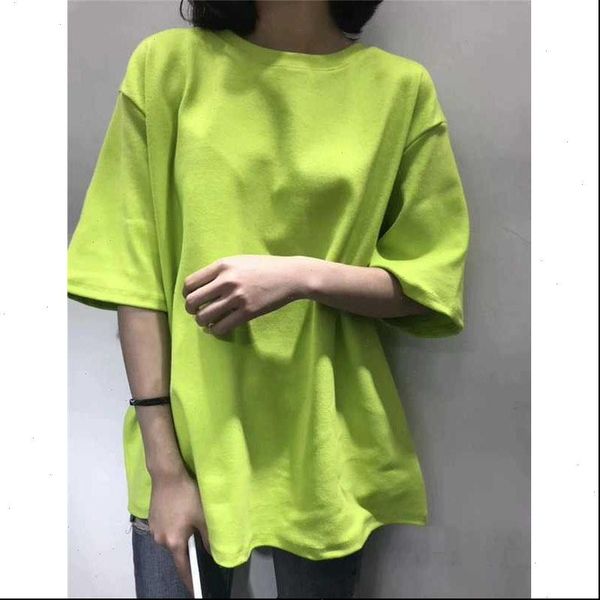 

100% cotton solid color women t shirt summer short sleeve round neck harajuku tee casual fashion female, White