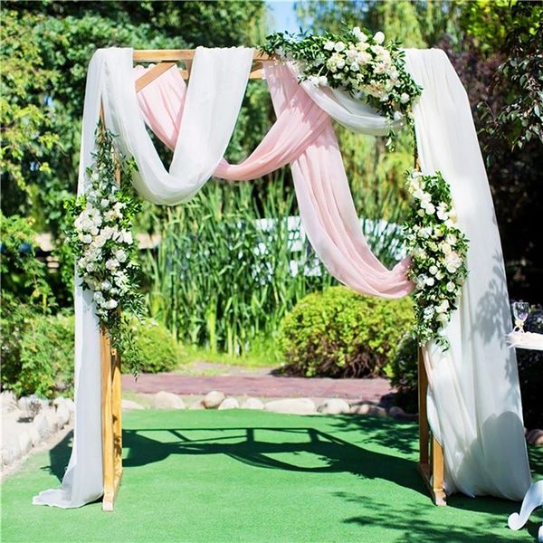 

curtain & drapes 70x550cm wedding party arch drapping chiffon fabric drapery ceremony reception swag backdrop chair sashes hanging decor