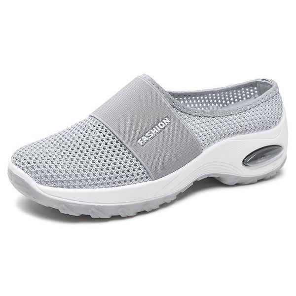 

slippers women shoes casual increase cushion sandals non-slip platform sandal for breathable mesh outdoor walking 42, Black