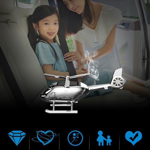 

car air freshener solar helicopter modeling rotating fragrance interior smell diffuser auto accessories