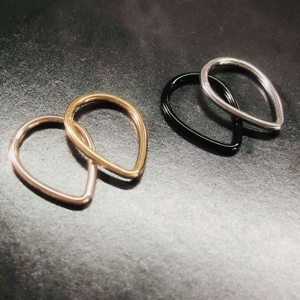 

straight stainless steel water drop special-shaped earring open puncture