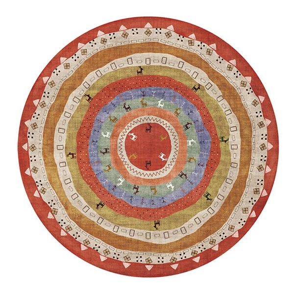 

carpets creative printing pattern soft round carpet home living room decoration baby play mat bedroom bedside