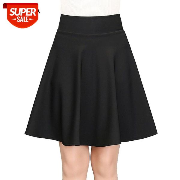 

summer women skirt harajuku preppy style female pleated skirts casual high waist lady mid-length skirts sweet cute womens skirt #1e2e, Black