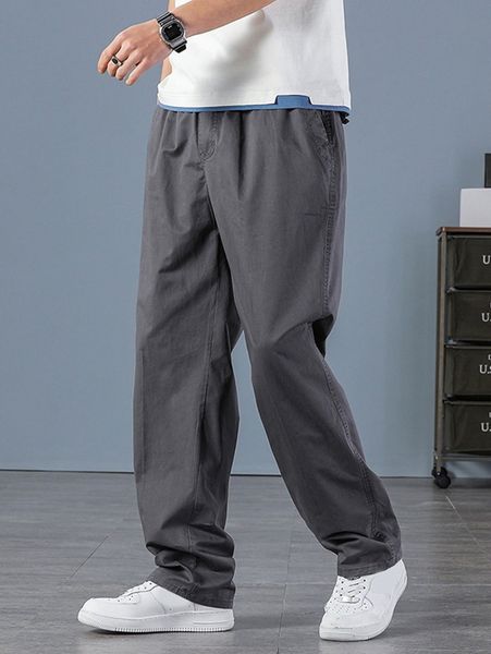 

men slant pocket straight leg pants u7bh#, Black