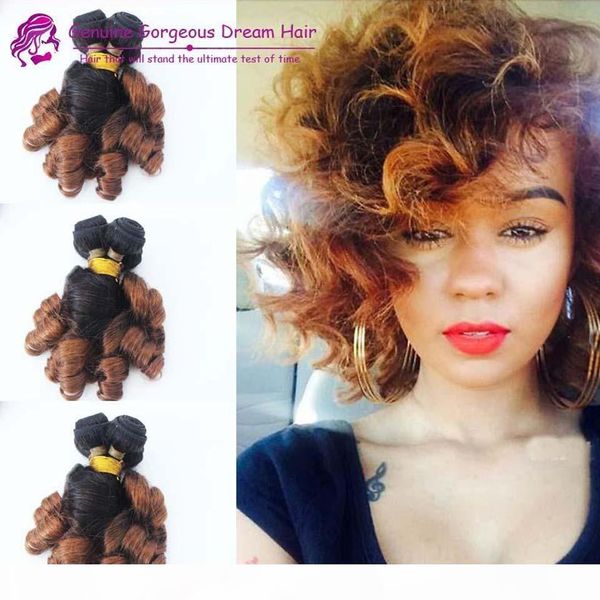

two tone spring curl funmi human hair extensions aunty funmi hair bundles human hair weave bundles bouncy romance curls ombre color, Black