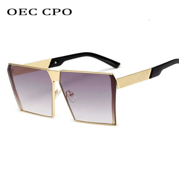 

sun glasses oec cpo metal square glasses women men fashion big frame goggle ladies vintage shield eyewear lentes de sol mujer, White;black