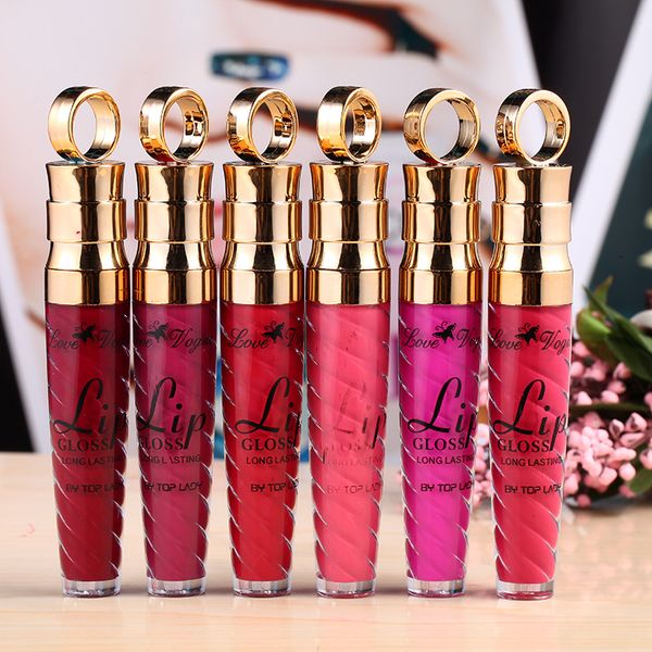 

waterproof lipgloss liquid lipstick thread tube 6 color matte metallic pearl 24 hours with vitamin e makeup