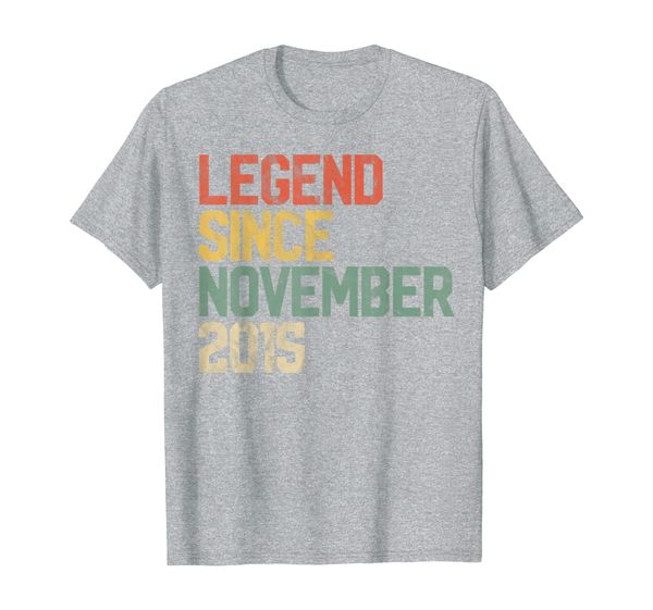 

legend since november 2015 4th birthday gift 4 year old t-shirt, White;black