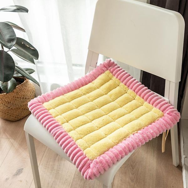 

cushion/decorative pillow winter warm dining chair cushions soft plush wooden sofa pad comfortable car seat birthday gift home textiles