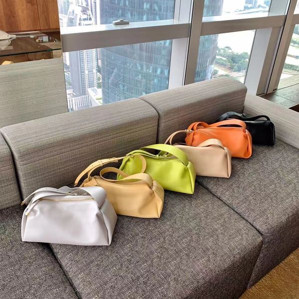 

design handbag 2021 new light leather wide shoulder strap pillow bag women's one shoulder messenger bag, Red;black