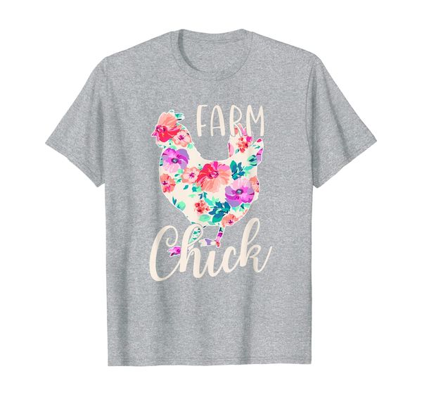 

farm chick floral flower southern western farmer girl t-shirt, White;black