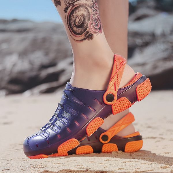 

brand duty-size 45 lover clogs three colors shoes croc male band sandals will see beach swimming water 567 men 5f5w, Black