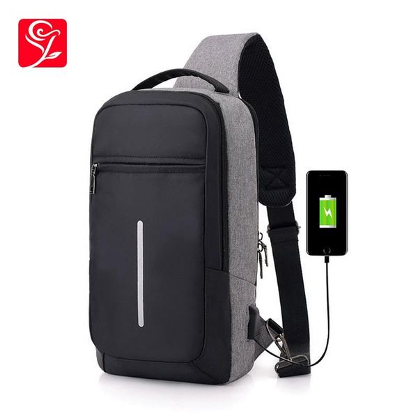 

waist bags anti theft chest bag men oxford waterproof money phone pouch sling backbag male pack