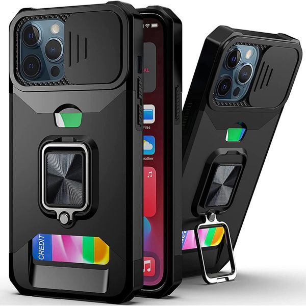 

military grade card slot cases shockproof stand slide camera protective for samsung a13 a33 a53 a73 a12 a22 4g a32 a42 a52 a72 a82 a03s a02s