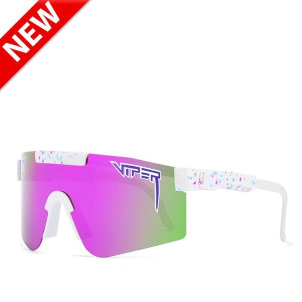 

sunglasses 2021 brand mirrored lens pit viper polarized men women sport goggle tr90 frame uv400 25colors, White;black