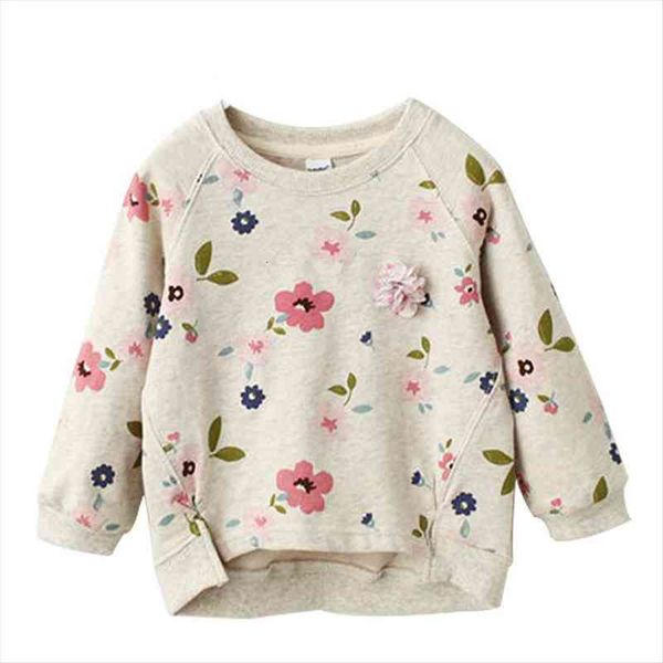 

girls long sleeve flower printing children clothing tees girl sweatshirt casual spring autumn kids clothes, Blue