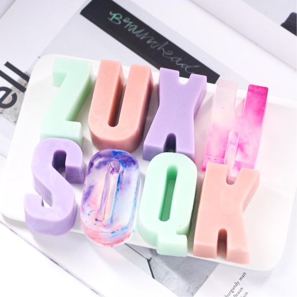 

craft tools large numbers letters silicone soap mold 3d fondant cakes decotools diy kitchen english letter plaster mould