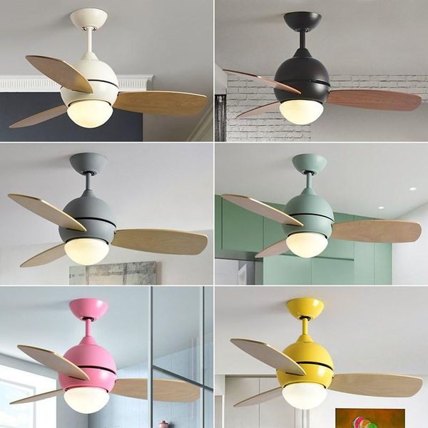 

220v ceiling fans with lights 36inch kid ceiling fan light children room fan light with remote controller bedroom fans