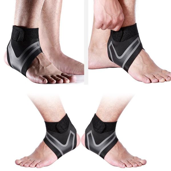 

1 pair sports ankle support adjustable stretchy ankle brace for exercise basketball sprain - size:m (black), Blue;black