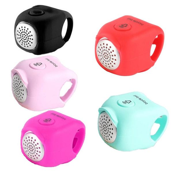 

bike horns electric cycling bell 120db horn rainproof mtb bicycle handlebar silica gel shell ring accessories