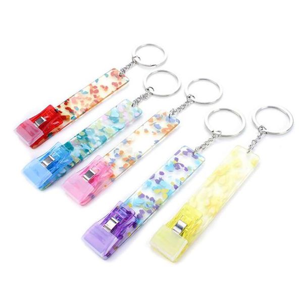 

keychains acrylic card grabber keychain custom your own atm plastic clip or long nails contactless bank reader, Silver