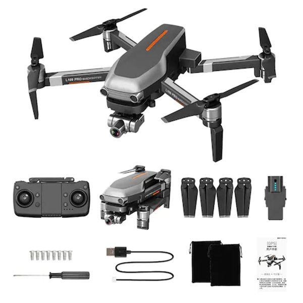 L109 PRO 5G GPS WIFI FPV RC DRONE Quadcopter bürstenlos mit 4K HD-Kamera 2-Achsen-Gimbal-Anti-Shake-Selbststabilisierung von Spielzeug