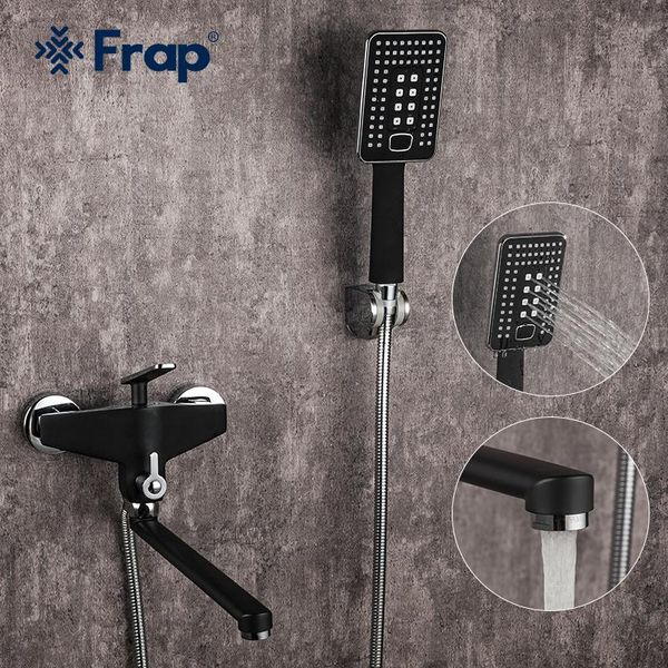 

frap new black shower faucets bathtub faucet long nose bathroom faucet bath mixer tap f2257