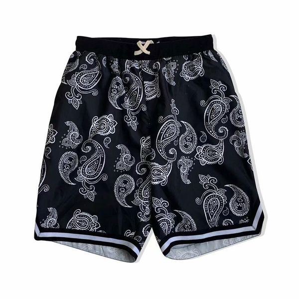 

men's shorts jogging 2021 summer straight run beach loose mid waist flower print hip-hop high street oversized casual, White;black