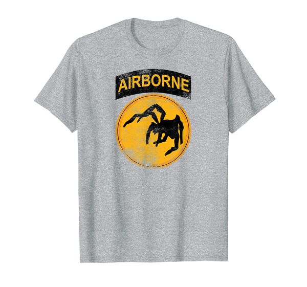 

ww2 135th airborne division parachute patch spider t-shirt, White;black