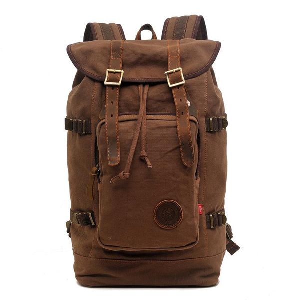 

backpack fashion men's vintage canvas school bag travel bags large capacity