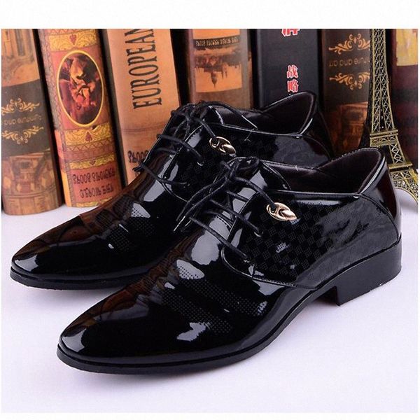

2018 autumn spring oxford shoes for men dress shoes men formal pointed toe business wedding formal wedding luxury z5kc#, Black