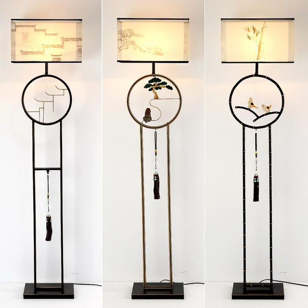 

floor lamps lamp chinese style living room sofa edge bedroom study creative bedside vertical