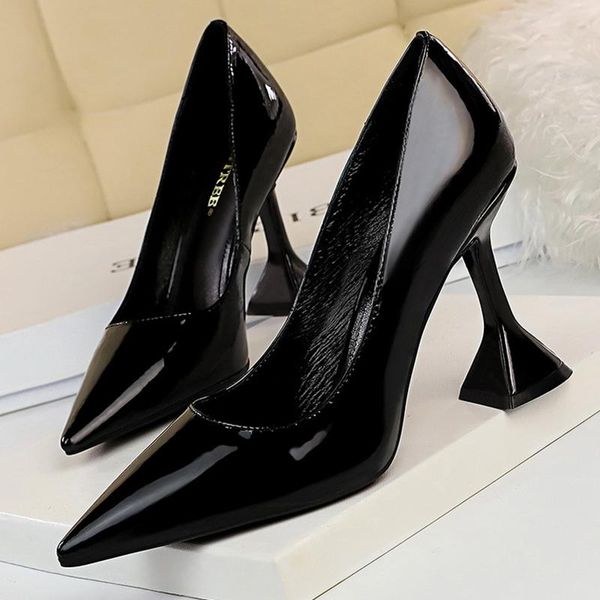

dress shoes fashion office stiletto heels women comfortable high 2021 heel, Black