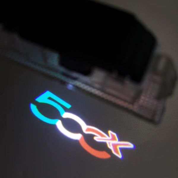 

interior&external lights 1 pairs 500x badge emblem light courtesy welcome for punto 500l 500 car door led atmosphere lamp