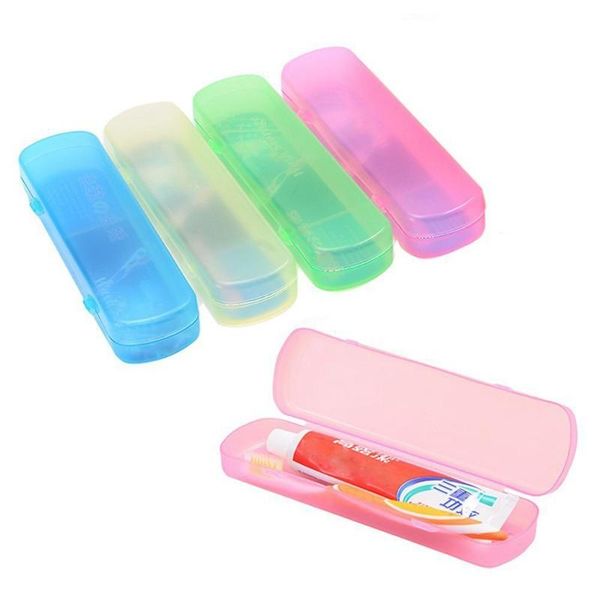 

toothbrush holders pack of 4 different color travel toothpaste holder case for use