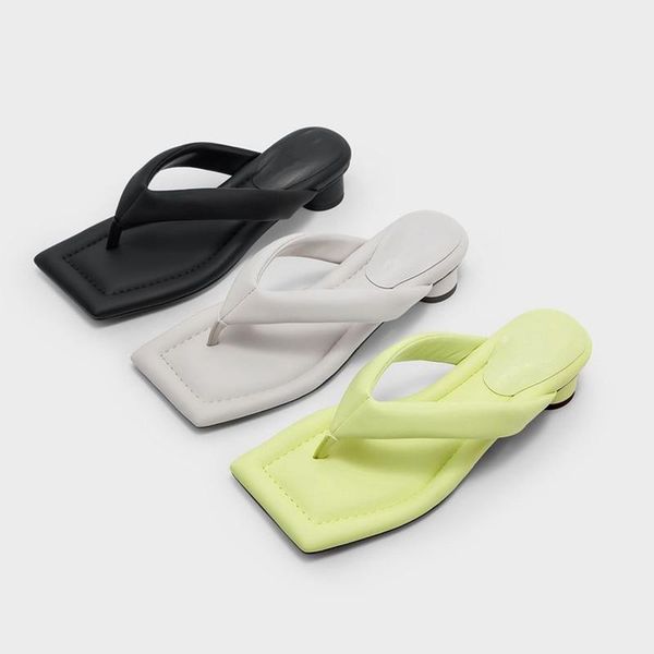 

slippers square heel low soft shoes luxury slides slipers women rubber flip flops shale female beach med block comfort designer, Black