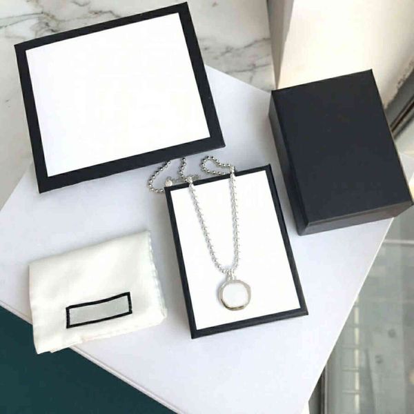 

fashion necklace street bracelet circle pendant necklaces for man woman jewelry h1115, Silver