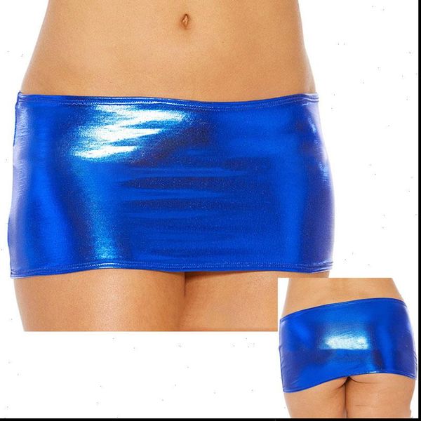 

pu faux leather micro mini skirt wrapped hipe side split leather shorts skirts club fantasy erotic wear fx006, Black