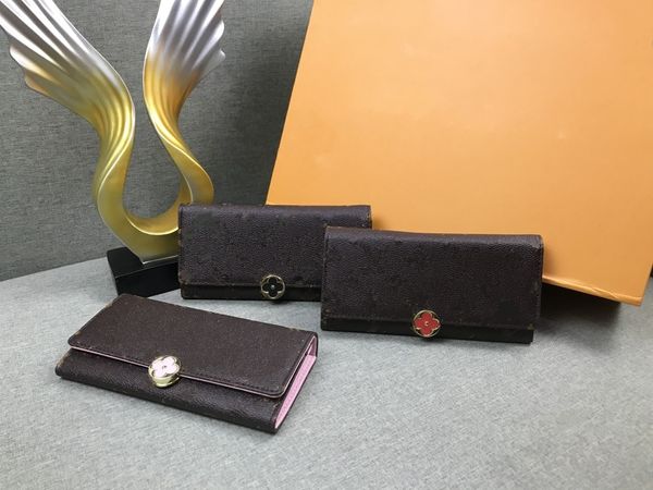 

wholesale 3 colors fashion single zipper pocke men women leather wallet lady ladies long purse with orange box card, Red;black